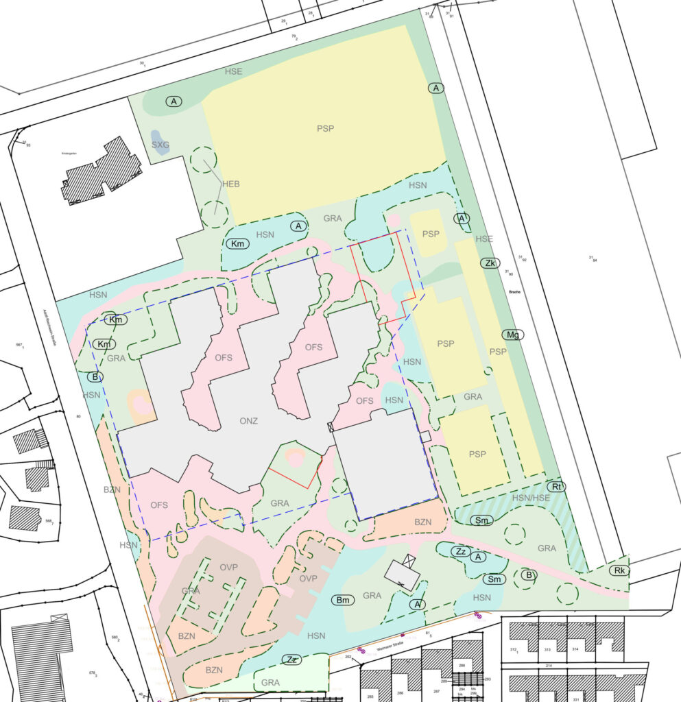 Biotoptypen im Plangebiet
